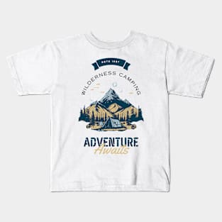 Wilderness Camping Adventure Awaits Kids T-Shirt